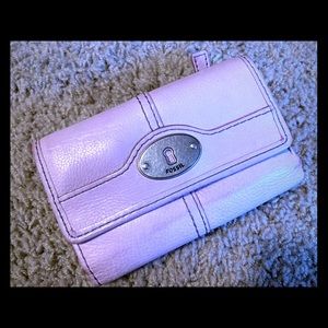 Fossil purple wallet